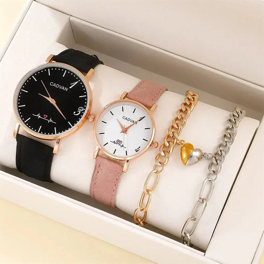 Set van 4 Minimalistische Kwartshorloges voor Vrouwen Levouré