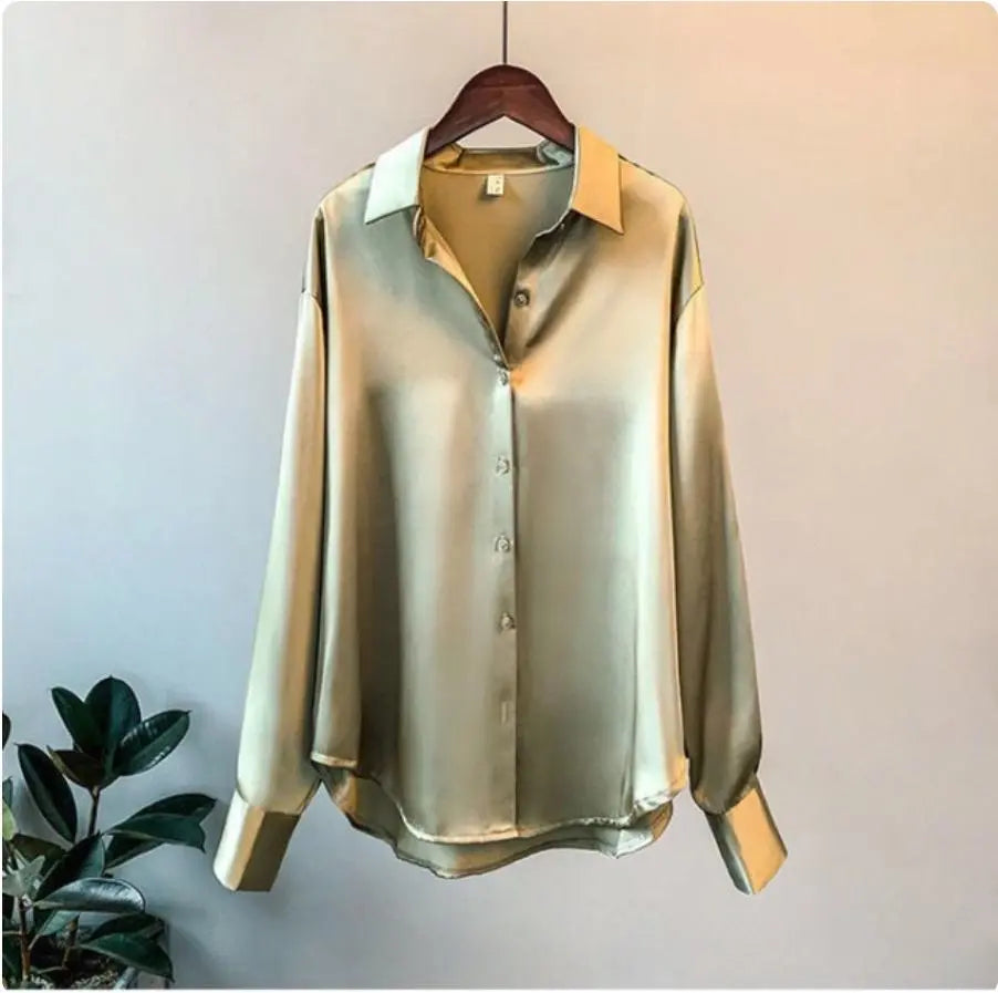 Sofia - Elegant Satijnen Blouse Levouré