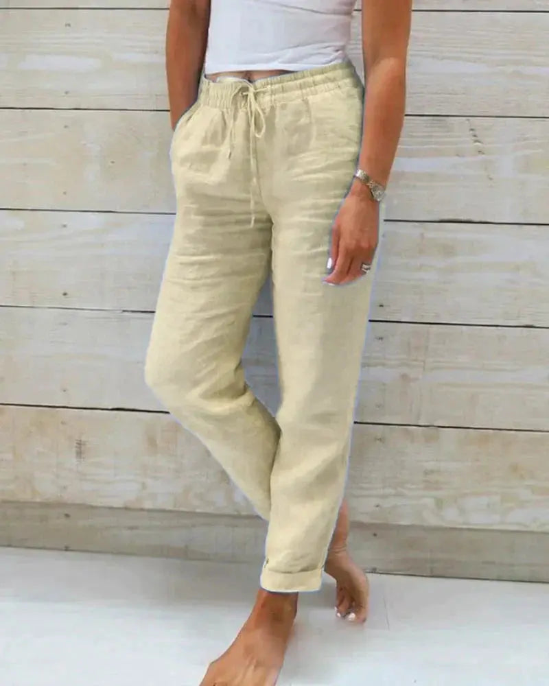 Stacy - Stijlvolle linnen broek voor dames Levouré