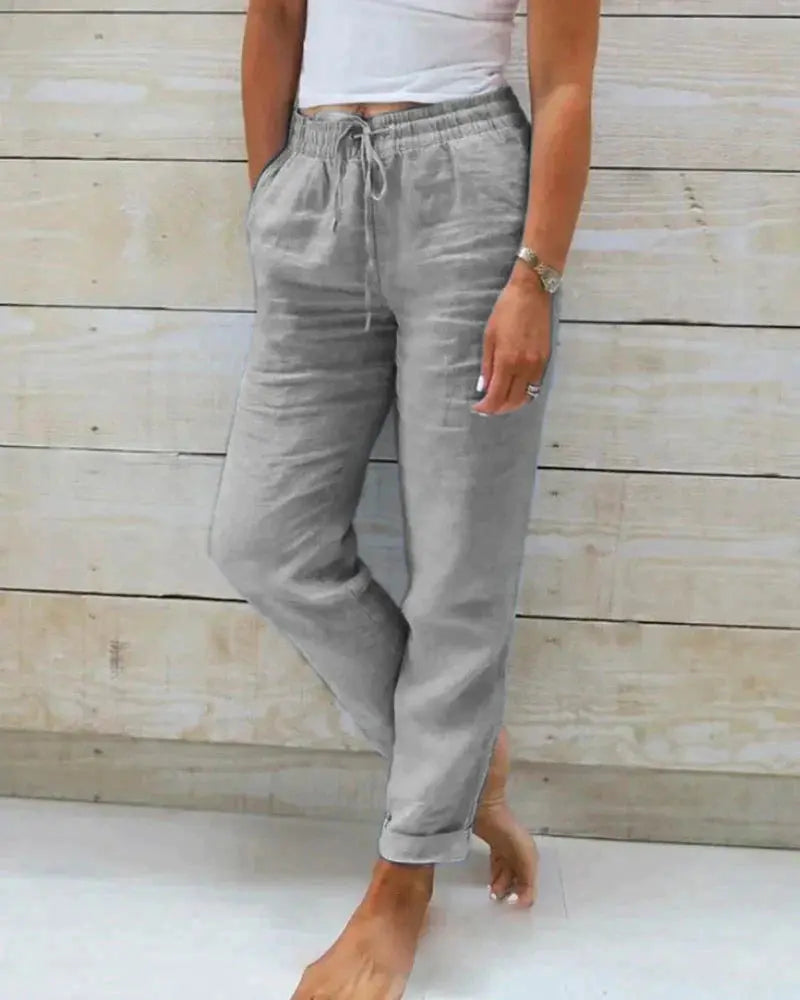 Stacy - Stijlvolle linnen broek voor dames Levouré