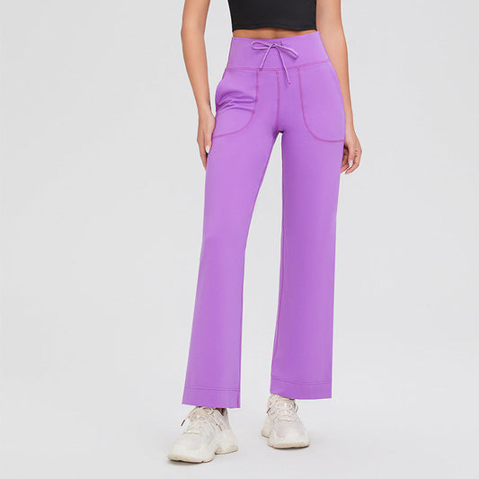 Lena | Elastische broek | Paars