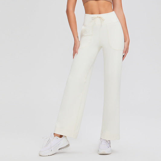 Lena | Elastische broek | Ivoor