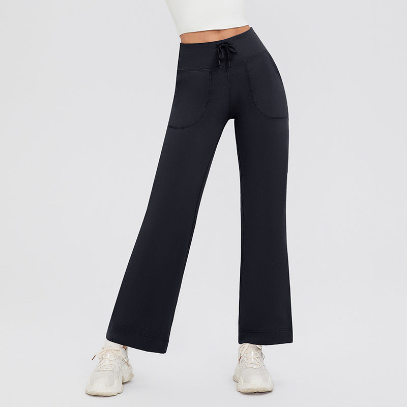 Lena | Elastische broek | Zwart