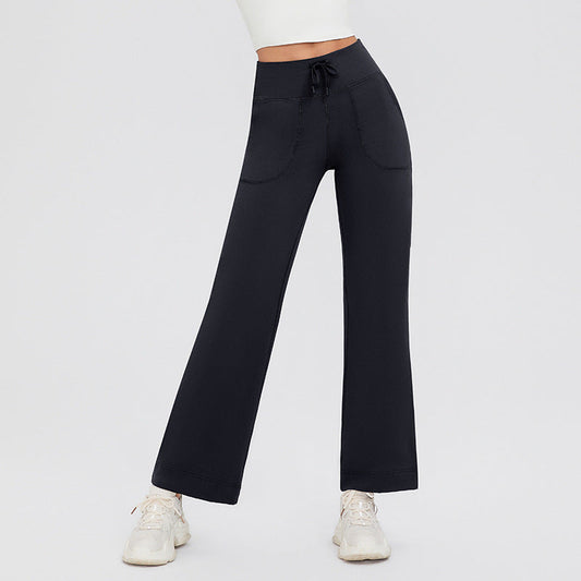 Lena | Elastische broek | Zwart