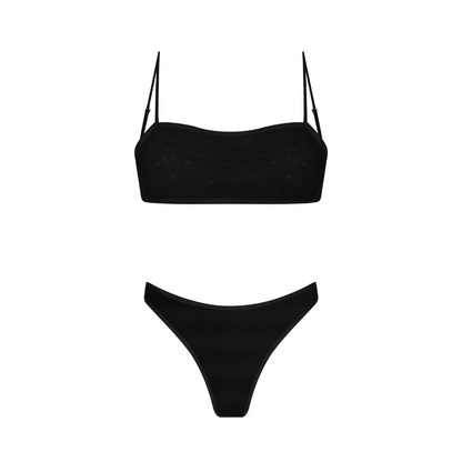 FULL SET | Tan-through Barbados Top + Cayman Bottom | Black