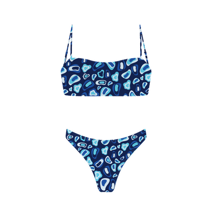 FULL SET | Tan-through Barbados Top + Cayman Bottom | Midnight Blue