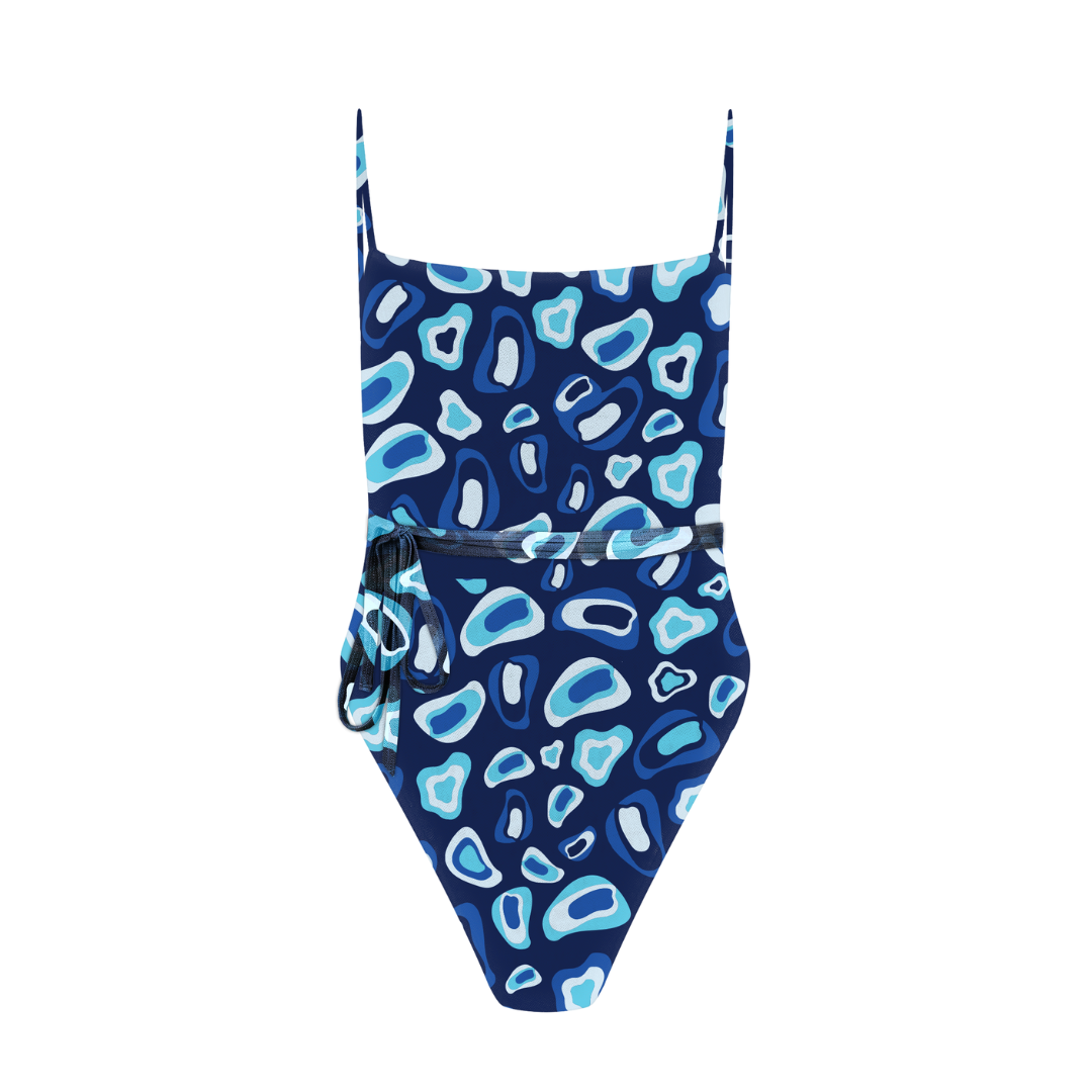 Tan-through Belize One Piece | Midnight Blue