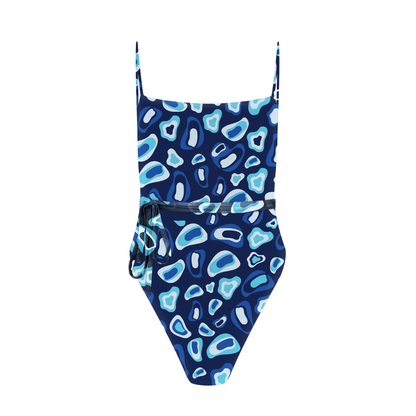 Tan-through Belize One Piece | Midnight Blue