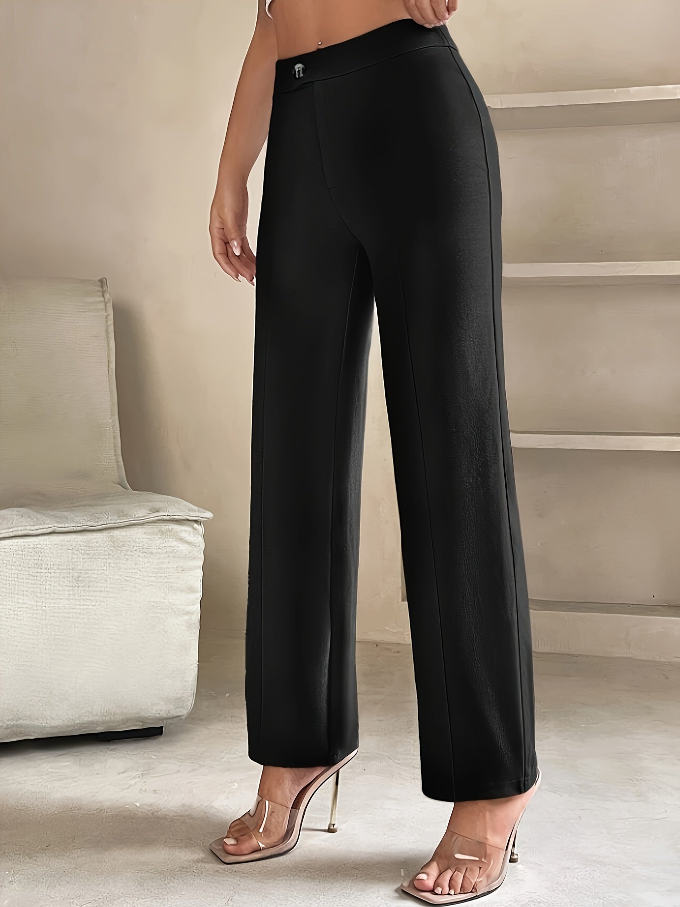 Lotte | Elegante vormgevende broek | Zwart