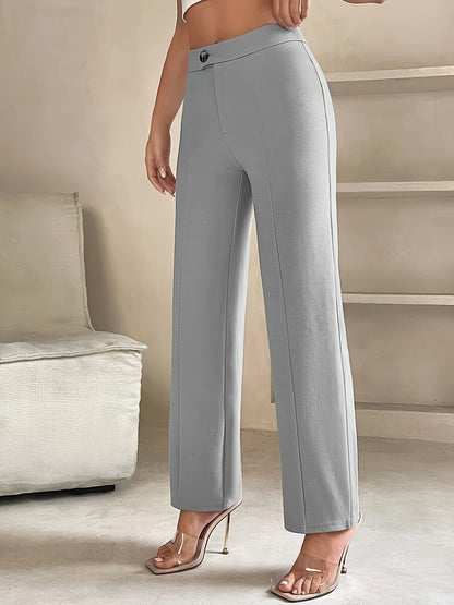 Lotte | Elegante vormgevende broek | Lichtgrijs