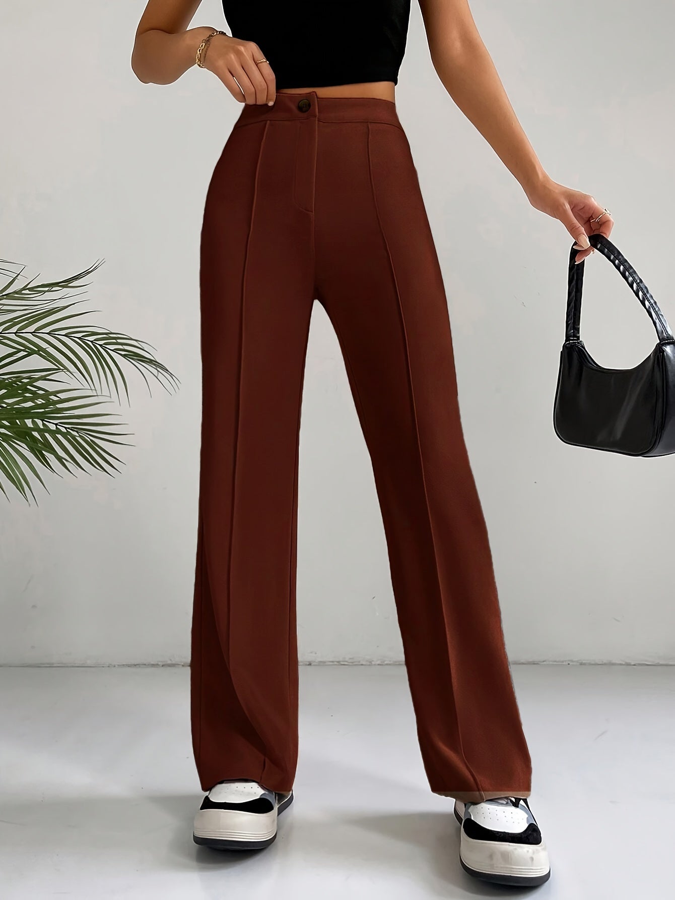 Anneliese | Stijlvolle Hoge Taille Pintuck Broek