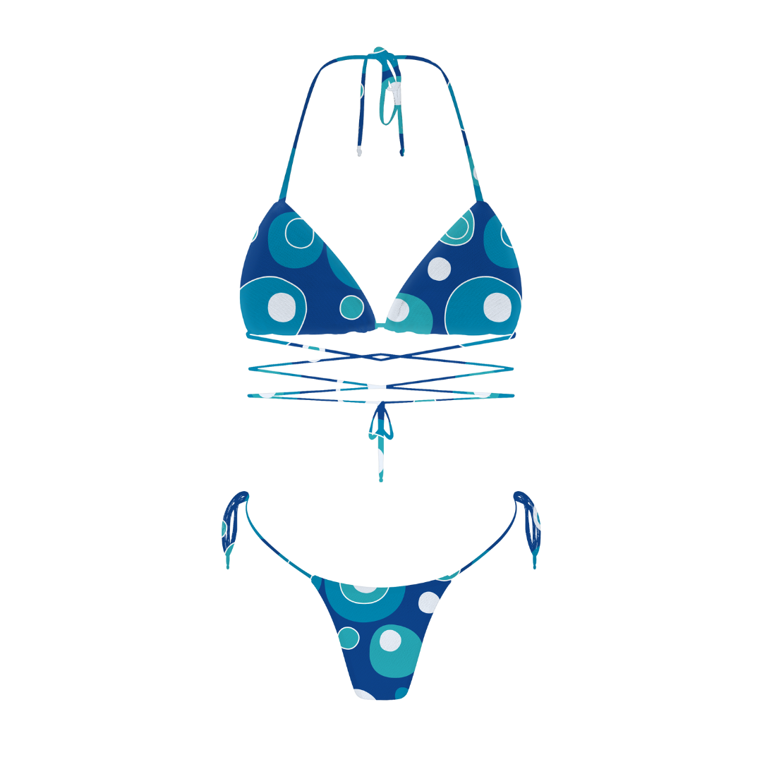 FULL SET | Tan-through Kastani Top + Aruba Bottom | Deep Sea