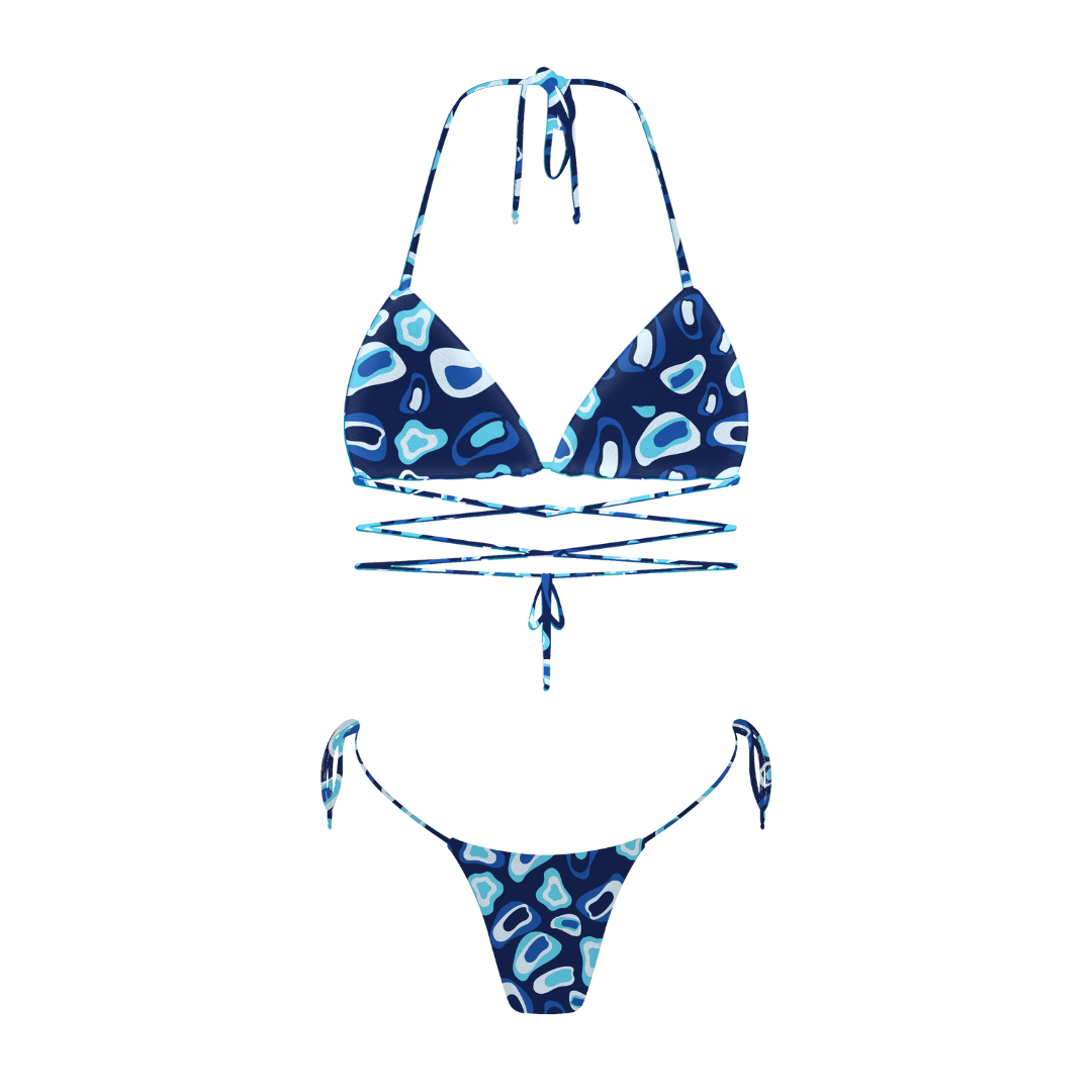 FULL SET | Tan-through Kastani Top + Aruba Bottom | Midnight Blue